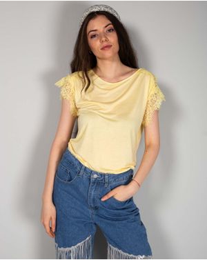 Bluza subtire cu detalii din dantela N240304012