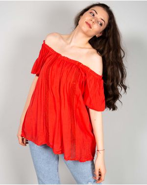 Bluza uni cu umerii goi N240305012