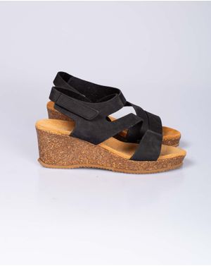Sandale din piele naturala cu talpa inalta 24HAT07038