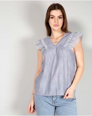 Bluza din bumbac cu model brodat N240305015
