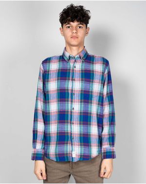 Camasa din bumbac cu maneci ajustabile si carouri 24KOS01003