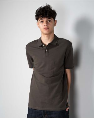 Tricou din bumbac cu nasturi si guler 24OFF08008
