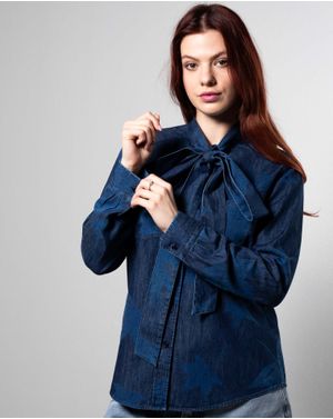 Bluza din bumbac cu nasturi si maneca lunga 24CON01010