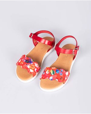 Sandale din piele naturala cu talpa flexibila pentru fete 24HAT15003