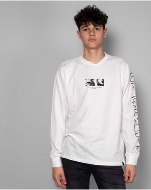 Bluza din bumbac cu maneca lunga si imprimeu 24KOS34002