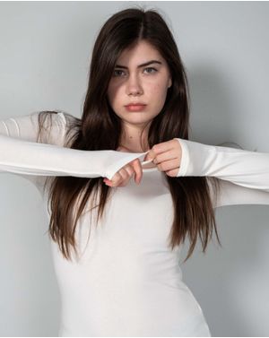 Bluza din bumbac cu maneca lunga 24OFF03005
