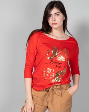 Bluza cu paiete aplicate 24ITT25016