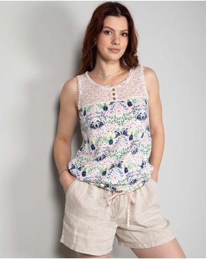 Bluza din bumbac cu snur in partea de jos N240532008