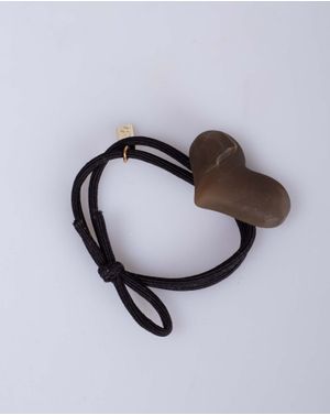 Elastic de par negru cu accesoriu inima