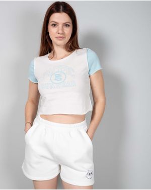 Tricou crop din bumbac organic 24ALN01031