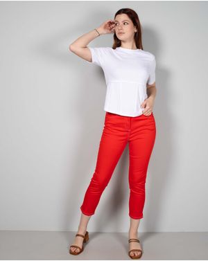 Jeans trei sferturi cu fermoar metalic 24ITT25003