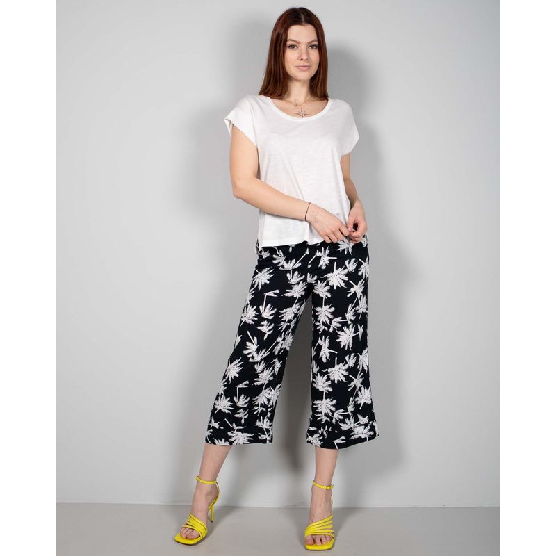 Pantaloni-trei-sferturi-cu-talie-elastica-24LGD04002