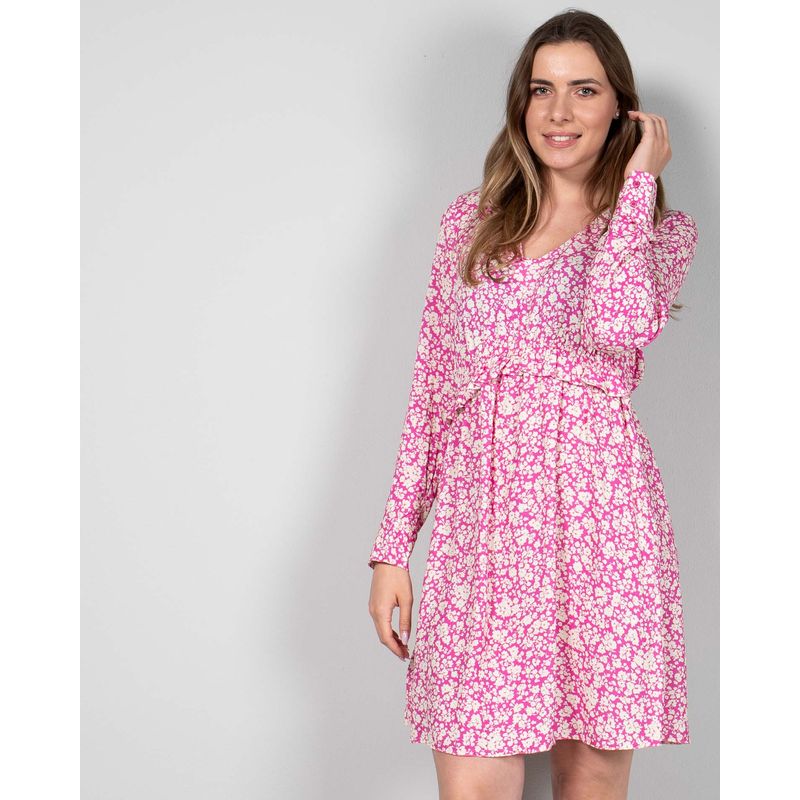 Rochie-casual-cu-imprimeu-floral-si-maneca-lunga-23YEL17006