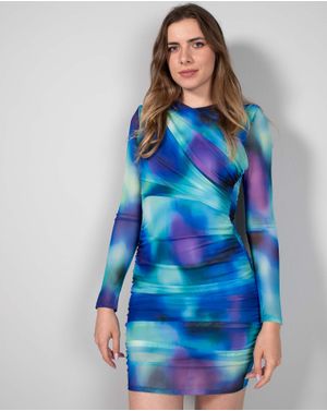 Rochie cu fronseuri si maneca lunga 23YEL17008