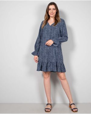 Rochie scurta cu volane si maneca lunga 24LGD08002