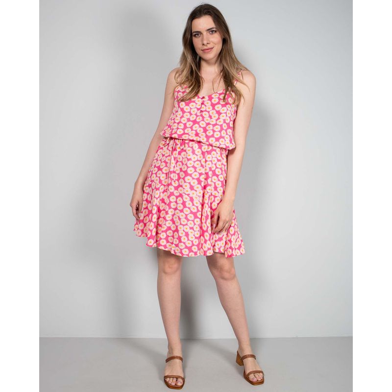 Rochie-din-vascoza-cu-bretele-subtiri-si-imprimeu-floral-24LGD08015
