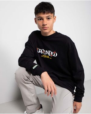 Bluza din bumbac cu imprimeu si maneca lunga 24KOS05002