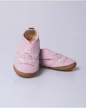 Pantofi din piele naturala cu talpa flexibila si arici pentru fete N231601001