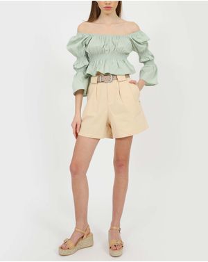 Pantaloni scurti Doca din bumbac cu buzunare