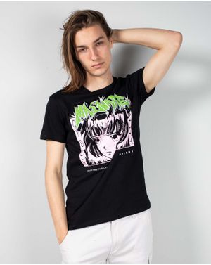 Tricou din bumbac cu imprimeu anime 24KOS03055