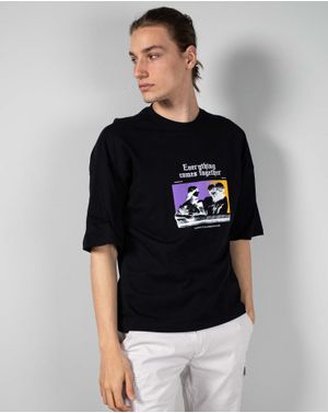 Tricou din bumbac cu imprimeu pentru barbati 24KOS32047