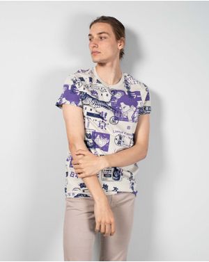 Tricou din bumbac cu maneca scurta si imprimeu anime 24KOS03063