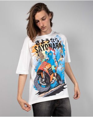 Tricou din bumbac cu ilustratie anime 24KOS03075