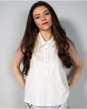 Bluza din bumbac fara maneci  N240157004