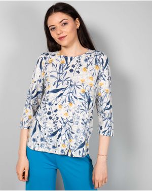 Bluza cu maneca trei sferturi si imprimeu N240157062