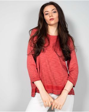 Bluza cu maneca trei sferturi si fante laterale N240157069
