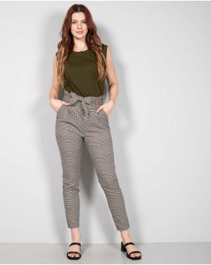 Pantaloni casual cu talie inalta 23MAY29038