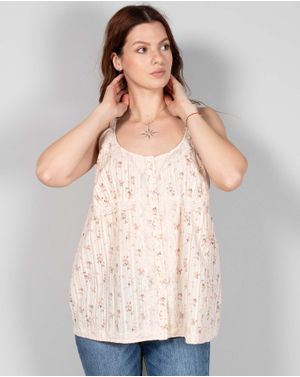Top cu imprimeu floral si bretele reglabile N2316A9001