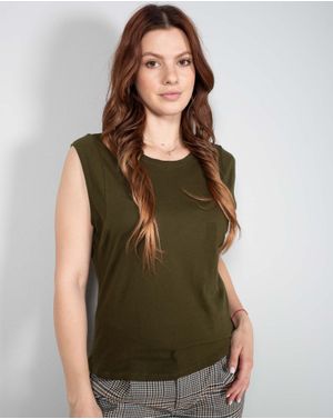 Tricou din bumbac fara maneci N240157065