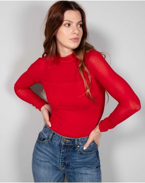 Body uni cu maneci lungi N240157087