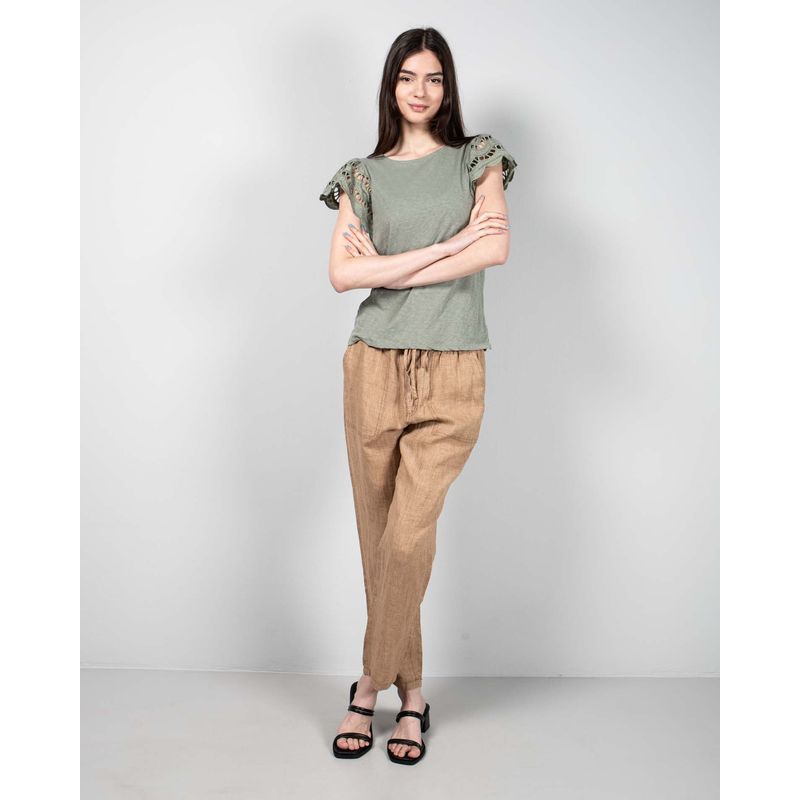 Pantaloni-din-in-cu-talie-elastica-24LGD12001