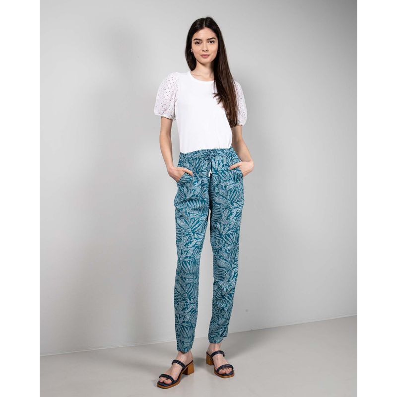 Pantaloni-din-vascoza-cu-talie-elastica-si-buzunare-24LGD12003