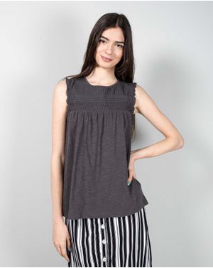 Bluza din bumbac fara maneci N240137003