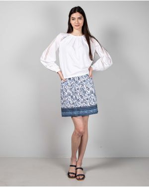 Fusta cu talie elastica si imprimeu N240170002