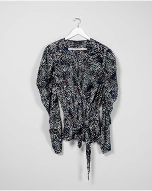 Bluza cu umerii bufanti si decolteu pentru femei 23YEL17013