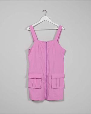 Rochie cu bretele reglabile si buzunare cu clapeta pentru femei 24MAE02001
