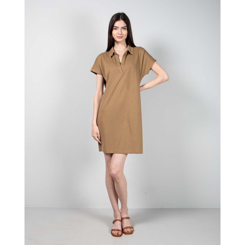Rochie-scurta-din-bumbac-cu-guler-N240159001