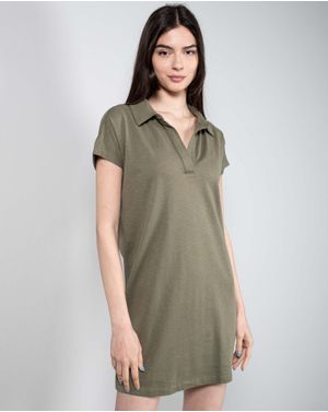 Rochie din bumbac cu guler N240160001