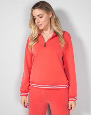 Bluza cu fermoar metalic la baza gatului si guler 24KOS65001