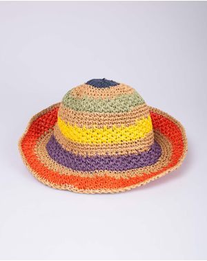 Palarie din hartie impletita colorata