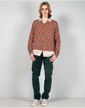 Pantaloni din bumbac reiat pentru barbati 24KOS62002