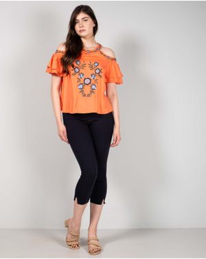 Pantaloni trei sferturi cu talie elastica 24ALN29010