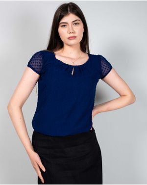 Bluza cu maneca scurta si elastic in partea de jos 24DAV08010