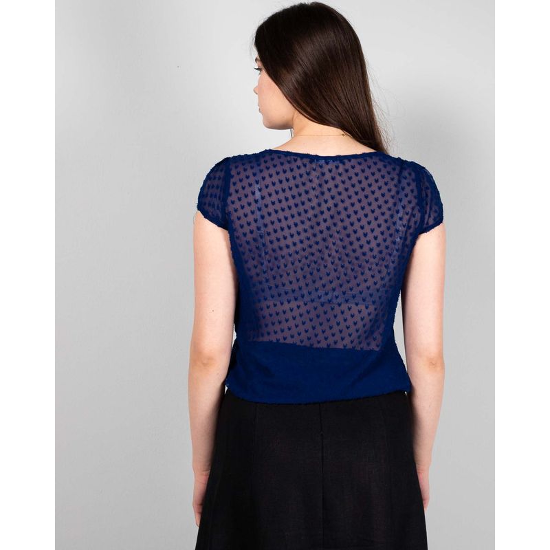 Bluza-cu-maneca-scurta-si-elastic-in-partea-de-jos-24DAV08010