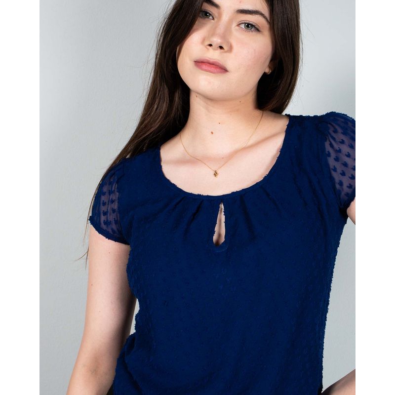Bluza-cu-maneca-scurta-si-elastic-in-partea-de-jos-24DAV08010