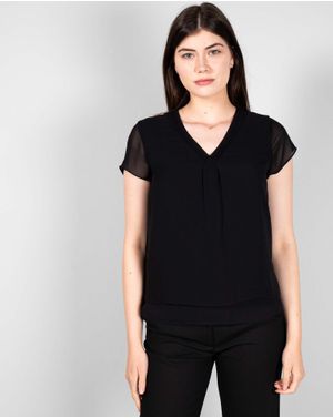 Bluza eleganta cu maneca scurta 24LGD12012